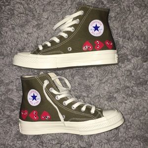 cdg converse high green